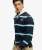 Vintage Athletic Stripe Rugby Top Blauw