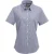 Premier Dames/dames Microcheck Korte Mouwen Katoenen Shirt (Marine / Wit)