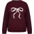 Miso Dames-sweatshirt met strik en geribde kraag (Bourgondië)