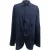 Loro piana single-breasted blazer met zakken in marineblauw katoen