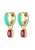 ELLI Oorbellen  goud / groen / rood
