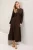 Trendyol Modest Dames Bruin Effen Maxi Lang Casual Skater Modest Jurken