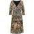 Jersey Faux Wrap Dress Bruin