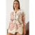 Textured Bloeiende Brei Cardigan met Knopen