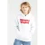 Levi’s Kids hoodie Batwing met logo wit
