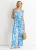 Jumpsuit met blauwe ruches en mouwen