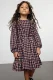 TRENDYOLKIDS Meisjes Roze Geruit Kort / Mini Lang Casual Recht Jurken