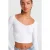 Dames Geribbelde Cropped T-Shirt