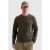PME Legend regular fit longsleeve met wafelstructuur en print – donkergroen