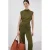 Mango regular waist casual broek groen
