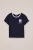 WE Fashion – Meisjes T-shirt met print – Slim Fit – Marineblauw – Katoen –
