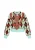 IZIA Gebreid vest  turquoise / rood / zwart