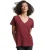 Geborduurd en gevlamd dames-T-shirt met v-hals Superdry