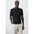 Mango Man regular fit gebreide polo – zwart