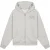 Malelions Women Contrast Zip Hoodie | Grey Melange