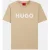 Hugo Heren-T-shirt met Dulivio-logo in contrasterende kleuren (Medium Beige)