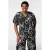 MS Mode gebloemde T-shirt met stippen zwart