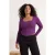 Trendyol Curve Dames Paars Effen Lang Getailleerd Grote maten Blouses