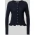 Christian Berg Woman Selection Gebreid jack met ronde hals en golvende zoom