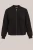 WE Fashion – Dames bomberjack van sweatstof met structuur – Regular fit – Zwart –