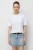 Oversized Geribbelde Ronde Hals T-Shirt