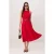 TRENDYOLMİLLA Dames Rood Effen Midi Mouwloos Skater Jurken
