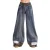 Jeans Palazzo Wide Leg hoge taille met subtiele decoratieve details katoen rigid vrouw It’s Basic