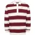 Jack Wills Dames/Dames Streep Poloshirt (Bourgogne/Navy)