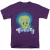 Looney Tunes Unisex T-shirt voor volwassenen met Tweety-motief (Paars)