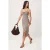 TRENDYOLMİLLA Dames Bruin Geruit Midi Mouwloos Avond / Dagelijks Bodycon Jurken
