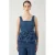 YAS peplum top medium blue denim