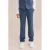 WE Fashion slim casual broek donkerblauw melange