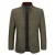 Heren korte slim fit jas met opstaande kraag Business Casual wollen overjas Khaki