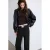 Mango flared broek – zwart