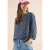 Cecil Dames 3/4-mouwen blouse met glitterdetails in Blauw