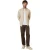 Threadbare Wynnstay gebreid herenvest met doorlopende ritssluiting (Havermelk)
