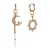 Life of Bulu oorbellen Moon & Star goudkleurig