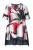 Ulla Popken Tuniek  rood / zwart / wit / offwhite