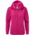 Russell Dames Premium Authentieke Hoodie met rits (3-laagse stof) (Fuchsia)