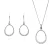 Orphelia ‘Aria’ Dames 925 Sterling Zilveren Set: Ketting-Hanger + Oorbellen – Zilver SET-7494