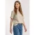 Street One Dames Blouse met gespleten hals van linnenmix in Beige