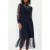 French Connection Abra Embroided Mesh Midi Dress Blue