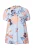 Ulla Popken Tuniek  navy / hemelsblauw / oranje / wit