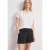 Mid Waist shorts van neteldoek