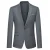 Donkergrijze casual blazer, slim-fit zakelijke blazer