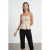 Fitted Vierkante Hals Franje Cami Top