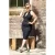 Rose halter pencil jurk in donker denim