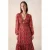 Sissy-Boy midi jurk met all over print rood