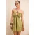TRENDYOLMİLLA Dames Groen Effen Kort / Mini Mouwloos Strandkleding Skater Strandjurken