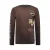 Retour Jeans rechtvallende longsleeve met tekst – chocoladebruin